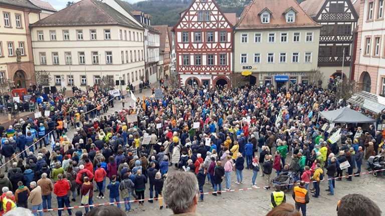 Demonstration gegen rechts in Karlstadt